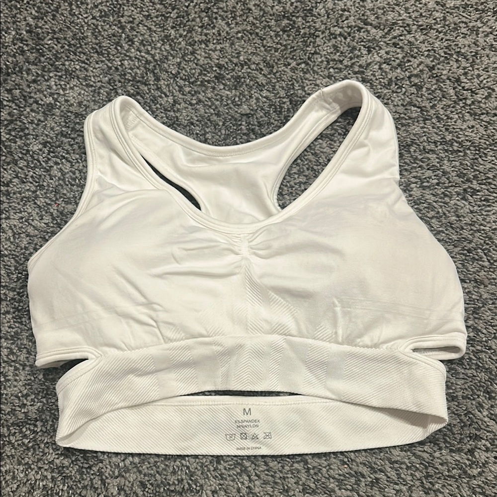 NVGTN White Sports Bra